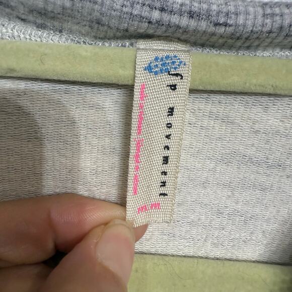 Free People Movement Gray Markie Hoodie Mesh Contrast Sweatshirt Sz M - Picture 5 of 12